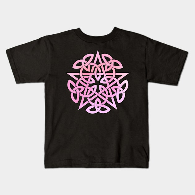 Pink Pentagram. Celtic knot Kids T-Shirt by OccultOmaStore